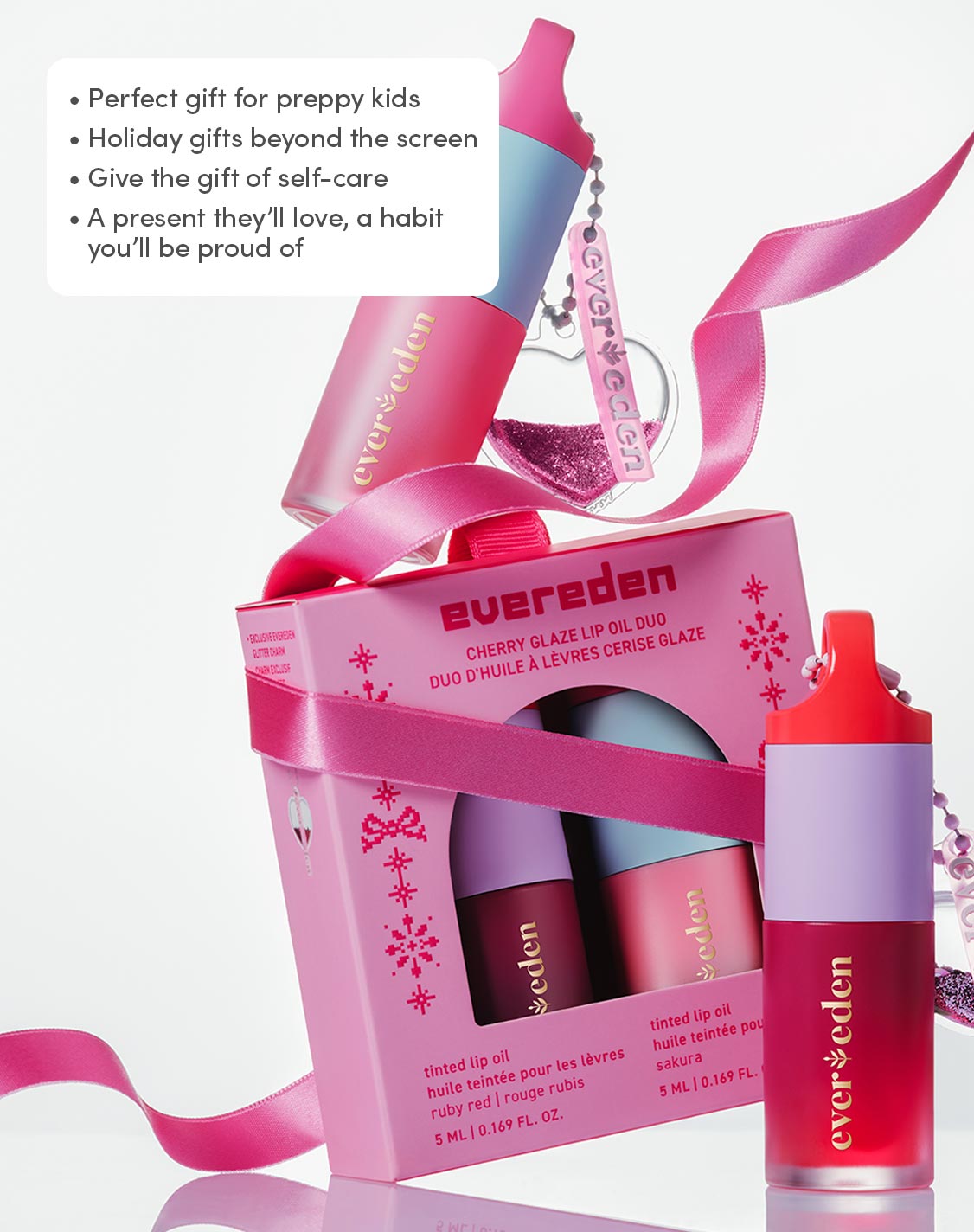 Kids Cherry Glaze Lip Oil Duo Gift Set