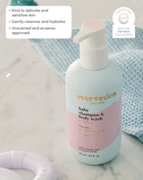 Baby Shampoo and Body Wash spread to highlight its texture