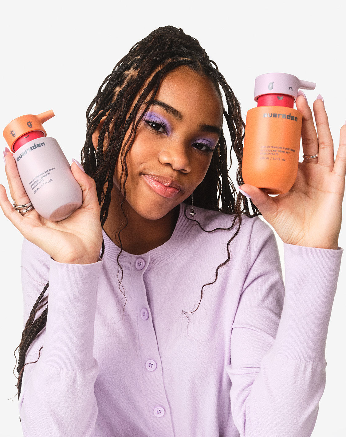 Model with Shampoo and Conditioner.