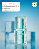 Quick & easy application
Lightly cooling & refreshing
Fragrance-free mineral SPF30
Blends in clear
Playful ice cube design
Made for kids