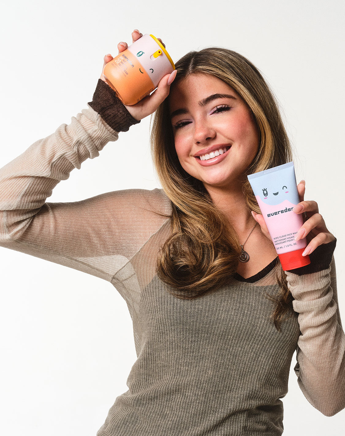 Model with SPF20 + face wash