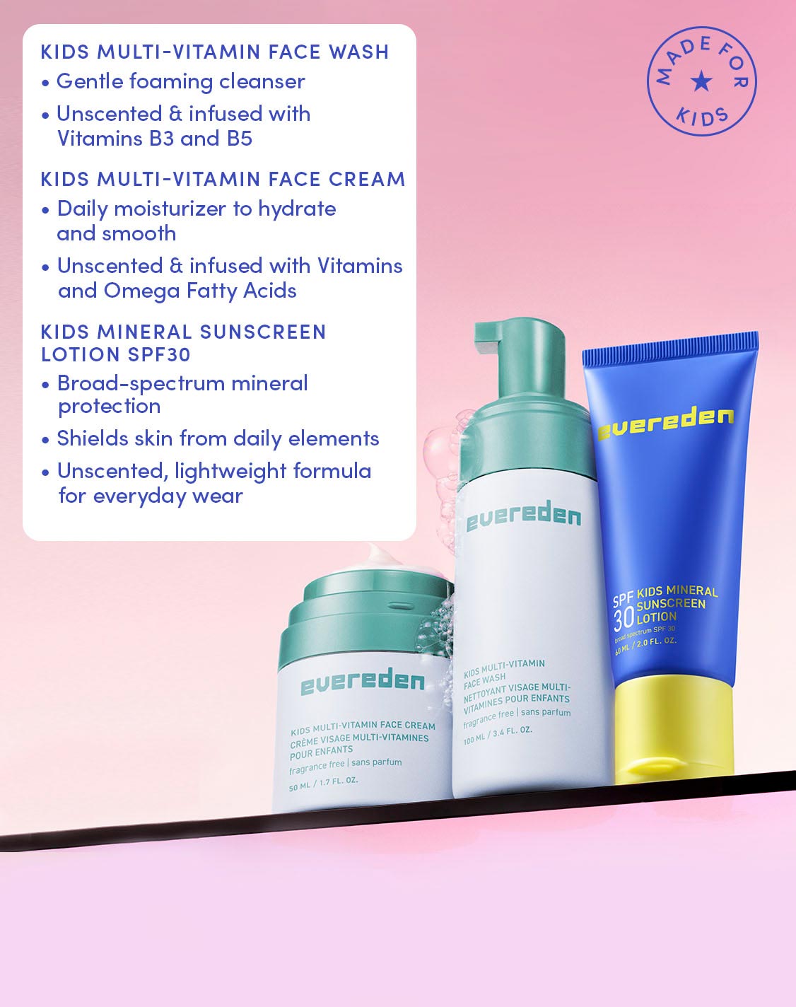 Kids Daily 1-2-3 Routine Fragrance Free Set