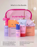 Whats in the bundle
1. Kids 4-in-1 Detangling Spray
2. Kids Detangling Shampoo
3. Kids Detangling Conditioner
4. Kids Multi-Vitamin Face Cream
5. Kids Cloud Face Wash
6. Jelly Bag