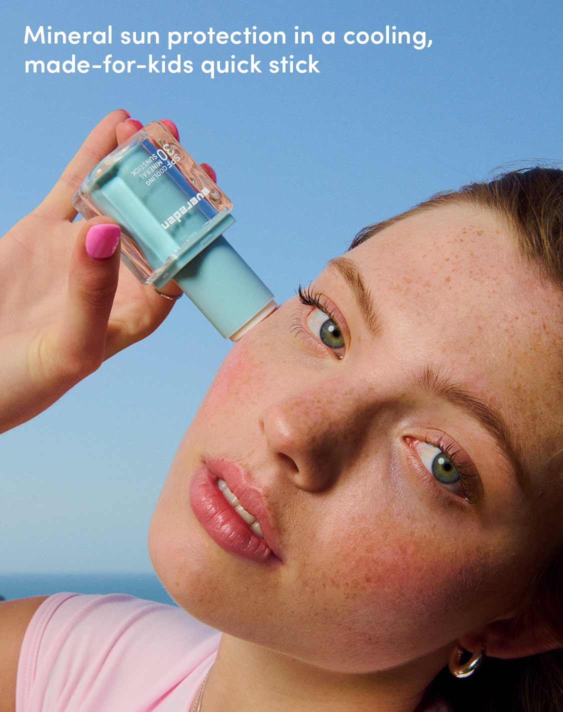 Mineral sun protection in a cooling, made-for-kids quick stick